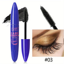 Load image into Gallery viewer, 4D Waterproof Fiber Mascara Long Lengthening &amp; Volumizing Curl Liquid Black Lash Builder Smudge Proof For Natural Wispy Lashes
