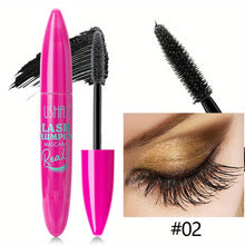 Load image into Gallery viewer, 4D Waterproof Fiber Mascara Long Lengthening &amp; Volumizing Curl Liquid Black Lash Builder Smudge Proof For Natural Wispy Lashes
