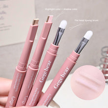 Load image into Gallery viewer, 2 in1 Double Ended Lying Silkworm Pencil Highlighter Nude Lower Eyelid Contour Aegyo-sal Eyeliner Makeup Stick with Detail Brush
