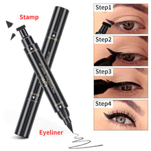 Load image into Gallery viewer, Black Wings Stamp Liquid Eyeliner Easy Cat Eye Template Makeup Tool Wing Long Lasting Waterproof Anti-sweat Eyeliner Stamp
