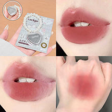Load image into Gallery viewer, Mini Heart Shape Water Matte Mist Lip Glaze Creative Heart Pearl Pendant Lipstick Hydrating Moisturizing Long Lasting Lip Cosmetic
