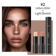 Load image into Gallery viewer, 2-in-1 Dual-ended Contour &amp; Highlight Stick Multifunctional Facial Contour Stick Nose Shadow Long Lasting Waterproof Cosmetic
