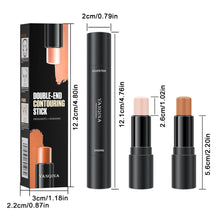Load image into Gallery viewer, 2-in-1 Dual-ended Contour &amp; Highlight Stick Multifunctional Facial Contour Stick Nose Shadow Long Lasting Waterproof Cosmetic
