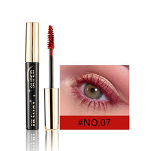 Load image into Gallery viewer, 12 Colors Colored Mascara Volumizing Curling Waterproof Rainbow Eye Makeup Purple Blue Pink Green Red Long Lasting Non Flaking Lash Builder
