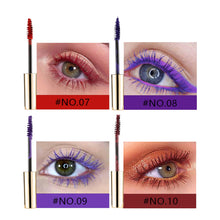 Load image into Gallery viewer, 12 Colors Colored Mascara Volumizing Curling Waterproof Rainbow Eye Makeup Purple Blue Pink Green Red Long Lasting Non Flaking Lash Builder

