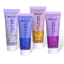 Load image into Gallery viewer, 20 Colors Multifunctional High Shine Body Face Glitter Gel Waterproof For Party Nail Hair Art Sparkling Sequins Festival Makeup
