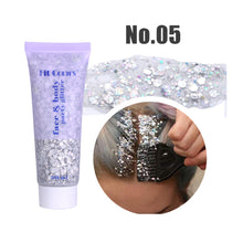 Load image into Gallery viewer, 20 Colors Multifunctional High Shine Body Face Glitter Gel Waterproof For Party Nail Hair Art Sparkling Sequins Festival Makeup
