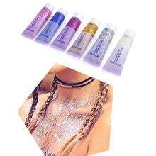 Load image into Gallery viewer, 20 Colors Multifunctional High Shine Body Face Glitter Gel Waterproof For Party Nail Hair Art Sparkling Sequins Festival Makeup
