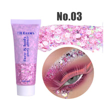 Load image into Gallery viewer, 20 Colors Multifunctional High Shine Body Face Glitter Gel Waterproof For Party Nail Hair Art Sparkling Sequins Festival Makeup
