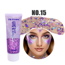 Load image into Gallery viewer, 20 Colors Multifunctional High Shine Body Face Glitter Gel Waterproof For Party Nail Hair Art Sparkling Sequins Festival Makeup
