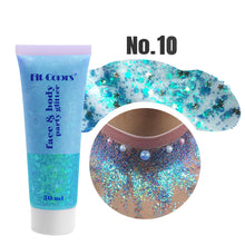 Load image into Gallery viewer, 20 Colors Multifunctional High Shine Body Face Glitter Gel Waterproof For Party Nail Hair Art Sparkling Sequins Festival Makeup
