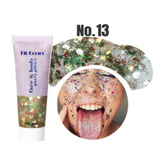 Load image into Gallery viewer, 20 Colors Multifunctional High Shine Body Face Glitter Gel Waterproof For Party Nail Hair Art Sparkling Sequins Festival Makeup
