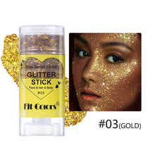 Load image into Gallery viewer, Multi-Use Body Glitter Gel Face Lip Eye Shimmer Holographic Iridescent Sparkle Pigment Shiny for Festival Rave Stage Halloween Makeup
