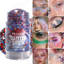 Load image into Gallery viewer, Body Glitter Gel Face Body Lip Eyeshadow Multicolor Makeup For Party Nail Hair Art Sparkling Sequins Festival Makeup
