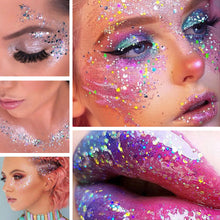 Load image into Gallery viewer, Multifunctional High Shine Body Face Glitter Gel Waterproof For Party Nail Hair Art Sparkling Sequins Festival Makeup
