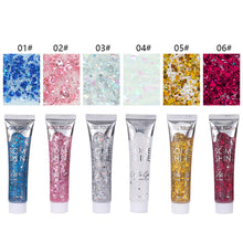 Load image into Gallery viewer, Multifunctional High Shine Body Face Glitter Gel Waterproof For Party Nail Hair Art Sparkling Sequins Festival Makeup
