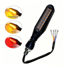 Load image into Gallery viewer, 1pcs 36LED 32LED Motorcycle Turn Signal Light Flowing Amber Indicator White Red Sequential Warning Lamp for Honda Kawasaki Yamaha ATV
