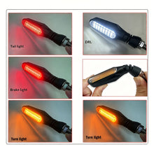 Load image into Gallery viewer, 1pcs 36LED 32LED Motorcycle Turn Signal Light Flowing Amber Indicator White Red Sequential Warning Lamp for Honda Kawasaki Yamaha ATV
