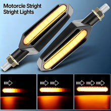 Load image into Gallery viewer, 1pcs 18/24LED Motorcycle Turn Signal Light Flowing Amber Indicator White Red Sequential Warning Lamp for Honda Kawasaki Yamaha ATV
