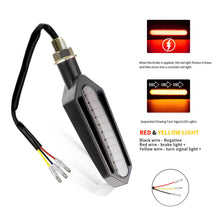 Load image into Gallery viewer, 1pcs 18/24LED Motorcycle Turn Signal Light Flowing Amber Indicator White Red Sequential Warning Lamp for Honda Kawasaki Yamaha ATV

