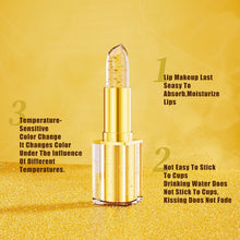 Load image into Gallery viewer, Changing Lipstick Gold Crystal Lipstick Color Changing Long Lasting Moisturizing Glossy Shine Lip Gloss Hydrating Lipstick
