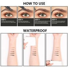 Load image into Gallery viewer, 2 in 1 Waterproof Eyebrow Pen Eyebrow Pencil Waterproof and Sweat-resistant Natural Looking Eye Brows Makeup Cosmetics
