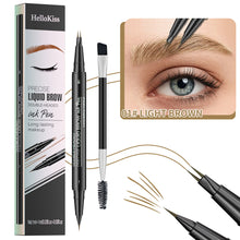 Load image into Gallery viewer, 2 in 1 Waterproof Eyebrow Pen Eyebrow Pencil Waterproof and Sweat-resistant Natural Looking Eye Brows Makeup Cosmetics
