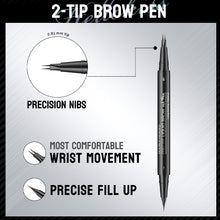 Load image into Gallery viewer, 2 in 1 Waterproof Eyebrow Pen Eyebrow Pencil Waterproof and Sweat-resistant Natural Looking Eye Brows Makeup Cosmetics
