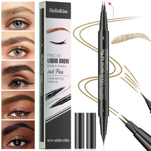 Load image into Gallery viewer, 2 in 1 Waterproof Eyebrow Pen Eyebrow Pencil Waterproof and Sweat-resistant Natural Looking Eye Brows Makeup Cosmetics

