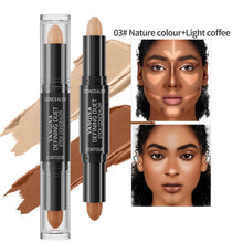 Load image into Gallery viewer, Double-Ended Highlight Shadow Cream Contour Stick Waterproof Full Coverage Concealer Natural Contour Cream Makeup Cosmetic
