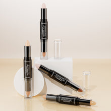Load image into Gallery viewer, Double-Ended Highlight Shadow Cream Contour Stick Waterproof Full Coverage Concealer Natural Contour Cream Makeup Cosmetic
