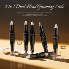 Load image into Gallery viewer, Double-Ended Highlight Shadow Cream Contour Stick Waterproof Full Coverage Concealer Natural Contour Cream Makeup Cosmetic
