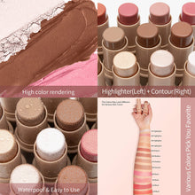 Load image into Gallery viewer, Makeup Face Brown Bronzer Contour StickHighlighter Brightening Contouring Stick Blusher Stick Face Cream Concealer Stick
