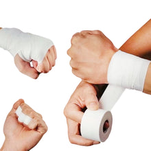 Load image into Gallery viewer, White Athletic Tape Adhesive Sport Tape Binding Physio Muscle Elastic Bandage Easy Tear Strain Injury Care Emergency Gymnastics Tape for Athletes
