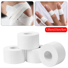 Load image into Gallery viewer, White Athletic Tape Adhesive Sport Tape Binding Physio Muscle Elastic Bandage Easy Tear Strain Injury Care Emergency Gymnastics Tape for Athletes
