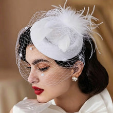 Load image into Gallery viewer, Women Hat Polka Dot Felt Mesh Hat Elegant Fashion Party Wedding Daily Decor Decorative Hair Accessories
