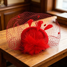 Load image into Gallery viewer, Women Hat Polka Dot Felt Mesh Hat Elegant Fashion Party Wedding Daily Decor Decorative Hair Accessories
