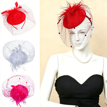 Load image into Gallery viewer, Women Hat Polka Dot Felt Mesh Hat Elegant Fashion Party Wedding Daily Decor Decorative Hair Accessories
