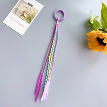 Load image into Gallery viewer, Colorful Elastic Hair Ties Elastic Hair Band With Wig Braid For Kids &amp; Adults Fashion Sweet Daily Hair Accessories
