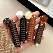 Load image into Gallery viewer, Korean Cute Retro Ball Design Elastic Hair Ties Elastic Hair Band Practical Ponytail Fixing Daliy Hair Accessories
