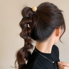 Load image into Gallery viewer, Korean Cute Retro Ball Design Elastic Hair Ties Elastic Hair Band Practical Ponytail Fixing Daliy Hair Accessories
