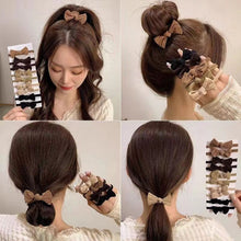 Load image into Gallery viewer, Korean Style High Elastic Hair Band Bow Hair Ties Seamless Ponytail Bun Hair Scrunchies Daily Hair Accessories
