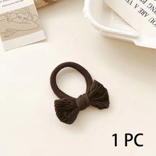 Load image into Gallery viewer, Korean Style High Elastic Hair Band Bow Hair Ties Seamless Ponytail Bun Hair Scrunchies Daily Hair Accessories
