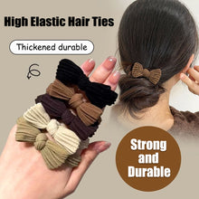 Load image into Gallery viewer, Korean Style High Elastic Hair Band Bow Hair Ties Seamless Ponytail Bun Hair Scrunchies Daily Hair Accessories

