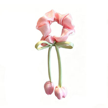 Load image into Gallery viewer, Japanese Korean Style Sweet Versatile Tulip Scrunchies Handmade High Grade Hair Ties Ponytail Hair Accessories
