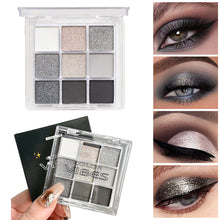 Load image into Gallery viewer, 9 Colors In 1 Eyeshadow Stick Portable Matte Pearlescent Eyeshadow Highlight Long-lasting Eye Makeup Cosmetics Dark Punk Color
