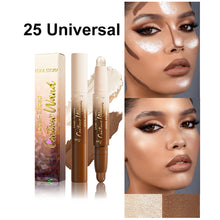 Load image into Gallery viewer, 2 in 1 Contour Stick Cream Highlighter Matte Bronzer Face Makeup Double End Concealer Nose Shadow Long Lasting Waterproof
