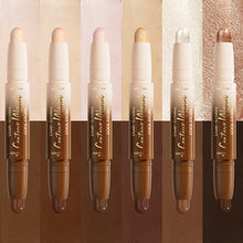 Load image into Gallery viewer, 2 in 1 Contour Stick Cream Highlighter Matte Bronzer Face Makeup Double End Concealer Nose Shadow Long Lasting Waterproof
