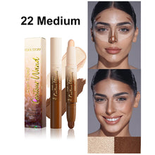 Load image into Gallery viewer, 2 in 1 Contour Stick Cream Highlighter Matte Bronzer Face Makeup Double End Concealer Nose Shadow Long Lasting Waterproof
