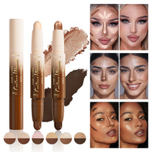 Load image into Gallery viewer, 2 in 1 Contour Stick Cream Highlighter Matte Bronzer Face Makeup Double End Concealer Nose Shadow Long Lasting Waterproof
